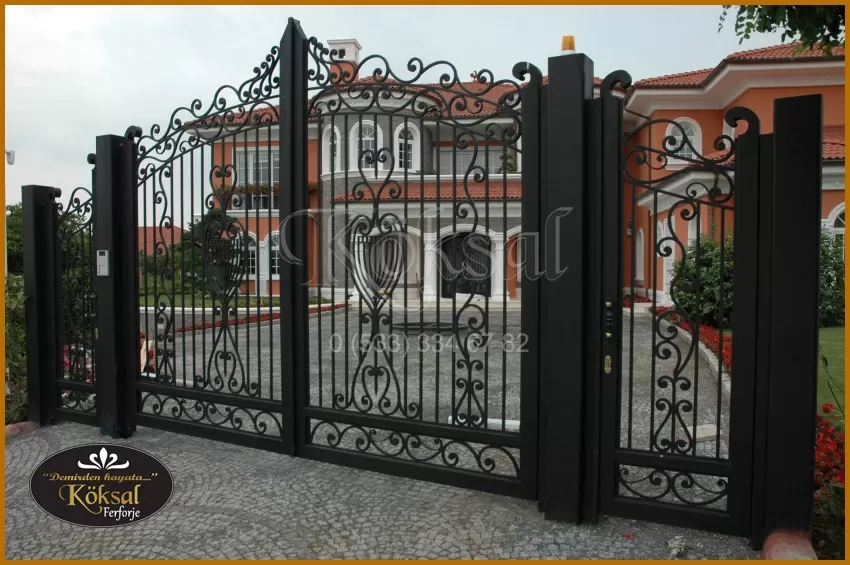 Ferforje Modern Bahçe Kapıları - Villa Bahçe Kapısı