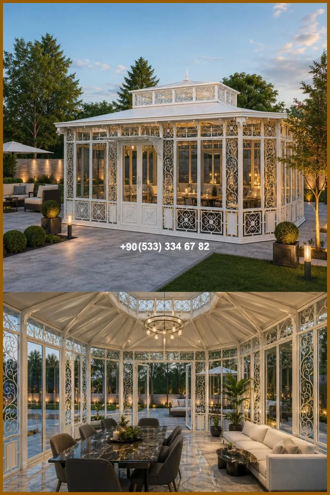 KIŞ BAHÇESİ-GAZEBO-FERFORJE KIŞ BAHÇESİ-KAMELYA met20248