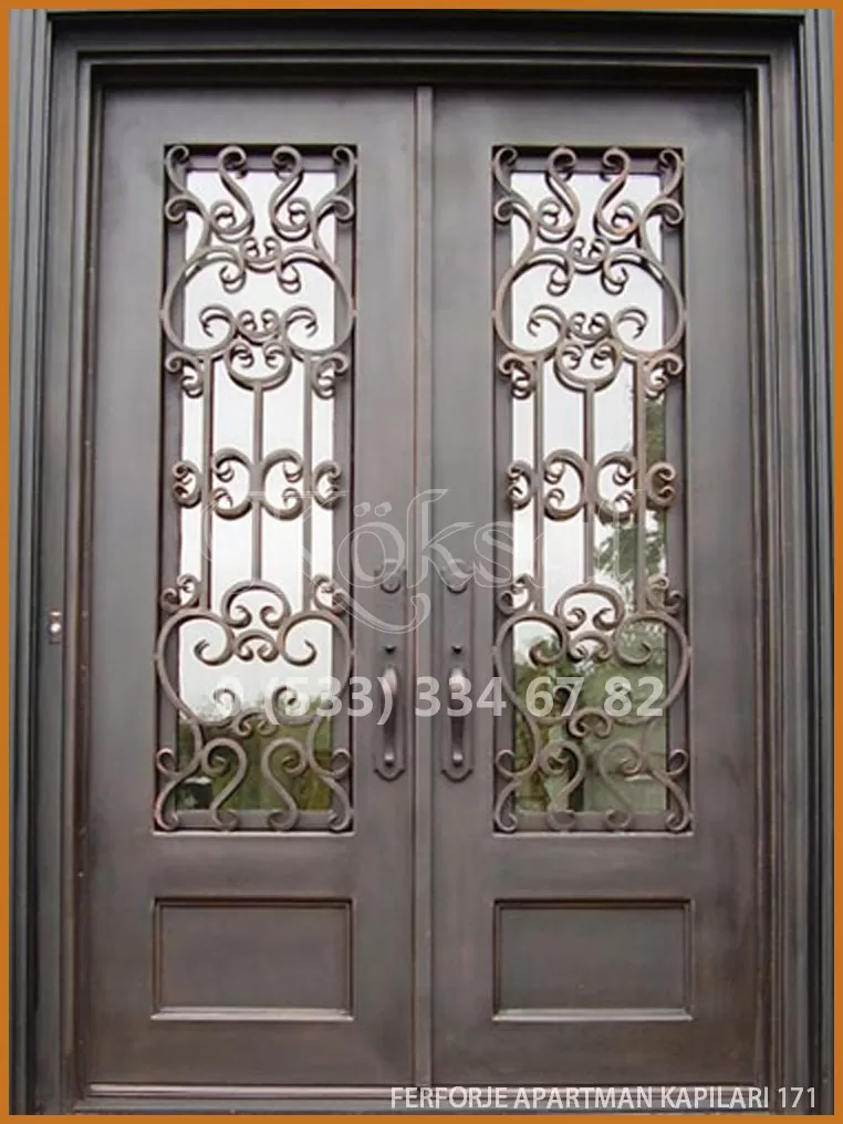 klasik demir apartman giriş kapılar