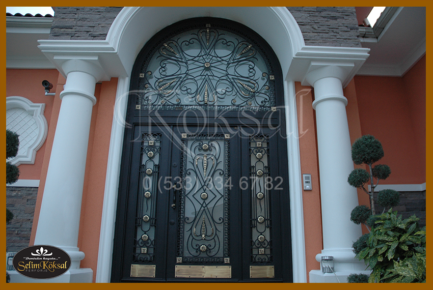 dış mekan villa kapıları - villa kapıları - villa giriş kapıları - ferforje villa kapıları